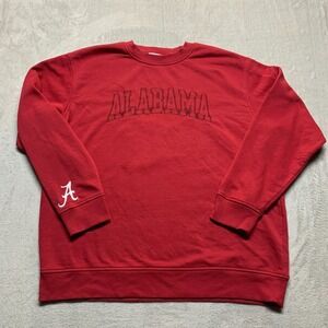 Champion Alabama Crewneck Sweatshirt Red Mens L NCAA Football Crimson Roll‎ Tide
